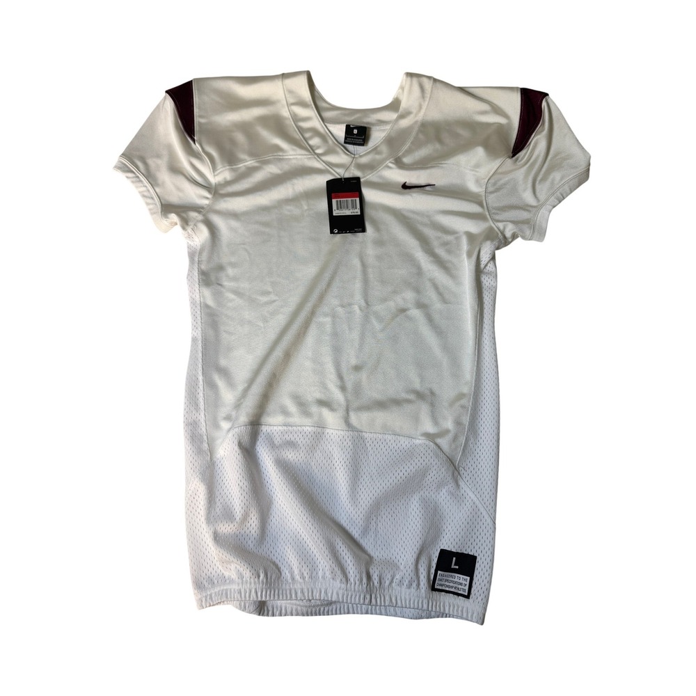 Nike Football Practice Jersey Mens Large White Maroon 845929-115 New With Tags